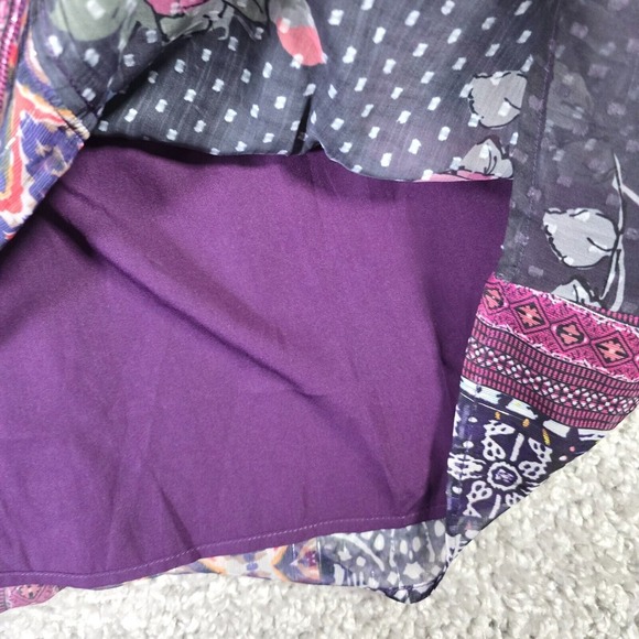 Soft Surroundings Top Womens Medium All Together Patchwork Tunic Beaded - Picture 6 of 12